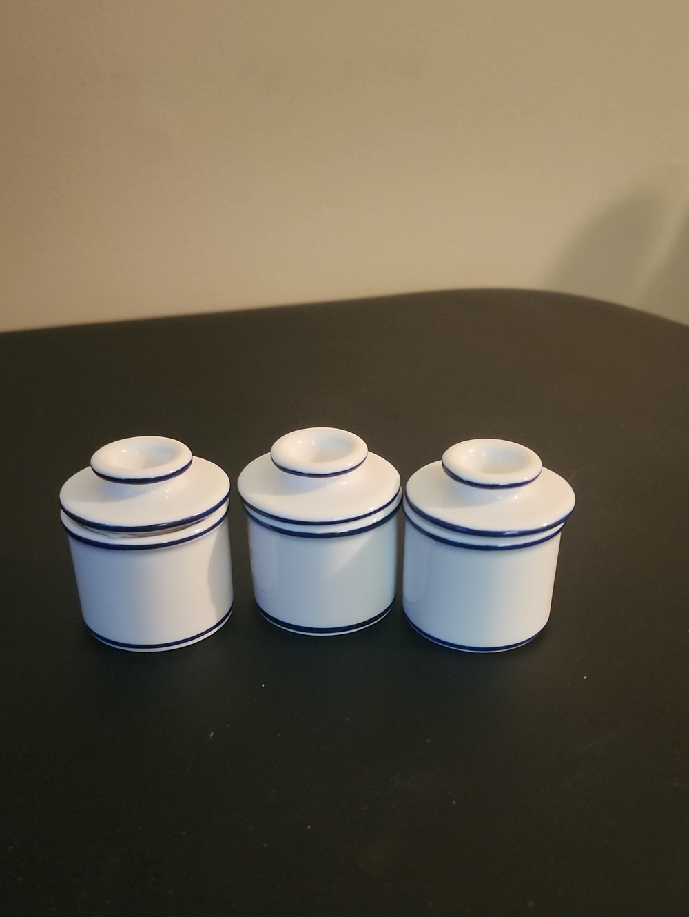 Set of 3 Mini French Butter Crocks